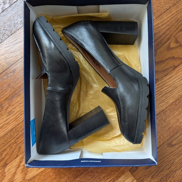 Adrienne Vittadini Nami Loafer Pump Size 8 Black - Picture 7 of 8